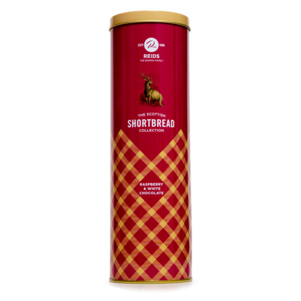 Shortbread Gift Tins (300g) - Raspberry & White Chocolate